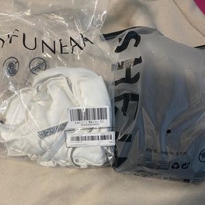 Two SHEIN dresses, white & black
